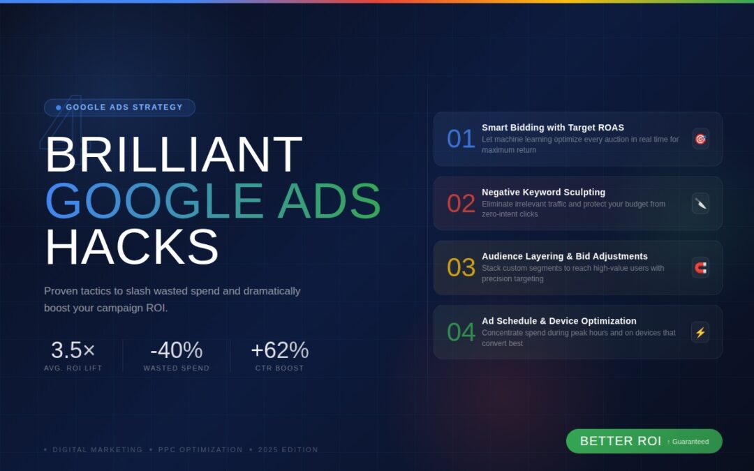 4 Brilliant Google Ads Hacks for Better ROI