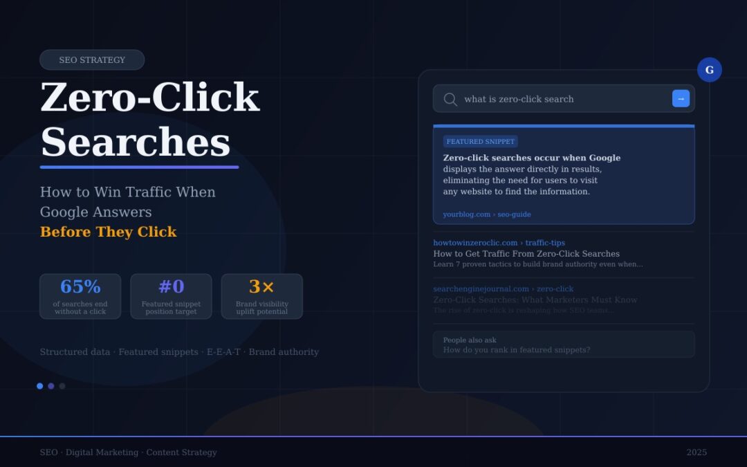 Zero-Click Searches: How to Win Traffic When Google Answers Before They Click